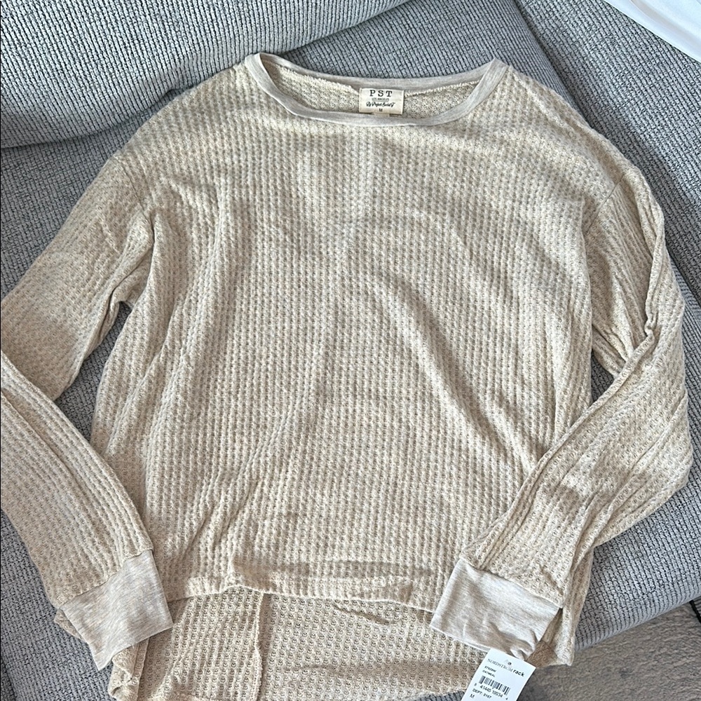PST Beige Long Sleeve Top